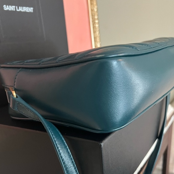 YSL Saint Laurent Quilted Chevron Lou Crossbody Bag. - Picture 10 of 17